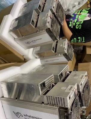 Trabalhos em rede de segunda mão dos ethernet da máquina de mineração 60W/T de Microbt Whatsminer M21S 58T BTC